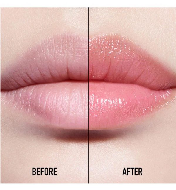 قبل و بعد از بالم لب لیپ گلو ادیکت دیور Lip Glow
