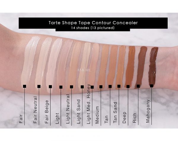تست رنگ کانسیلر تارت مدل شیپ تیپ Shape Tape حجم 10 میلی لیتر