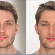 قبل و بعد از برنزه کننده صورت آقایان کلینیک Clinique